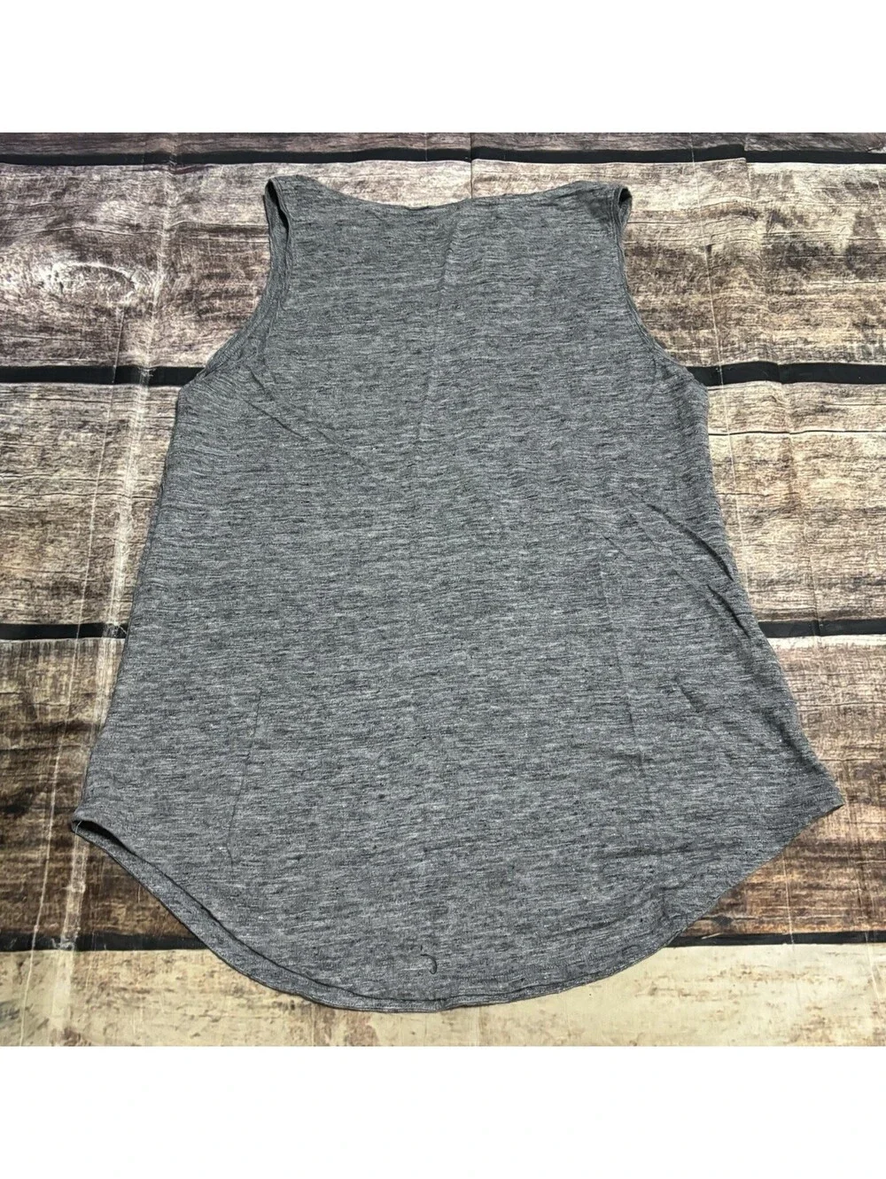 Eileen Fisher Tank Top Womens Medium Organic Cotton Linen Gray